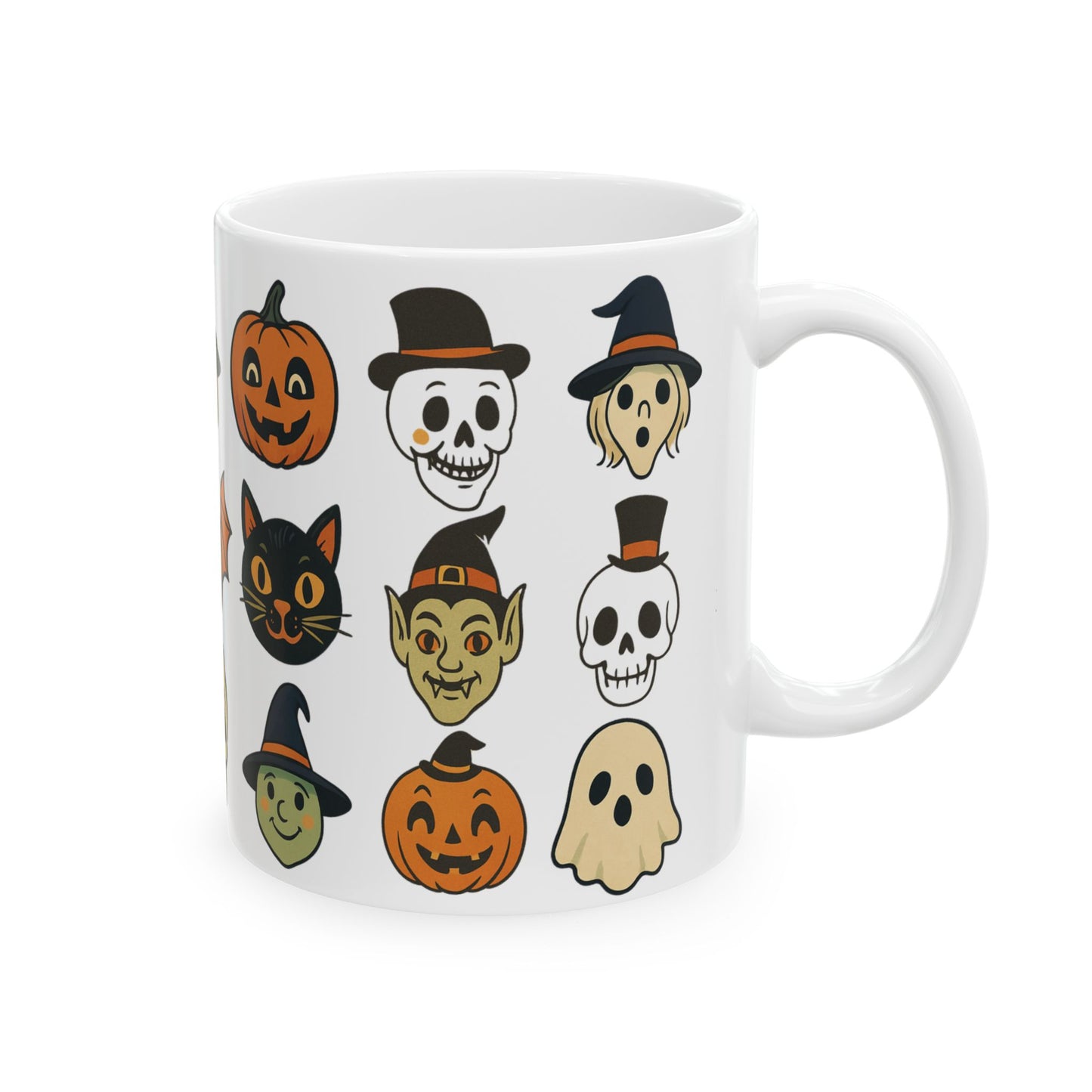Halloween Themed Ceramic Mug, Spooky Coffee Cup
