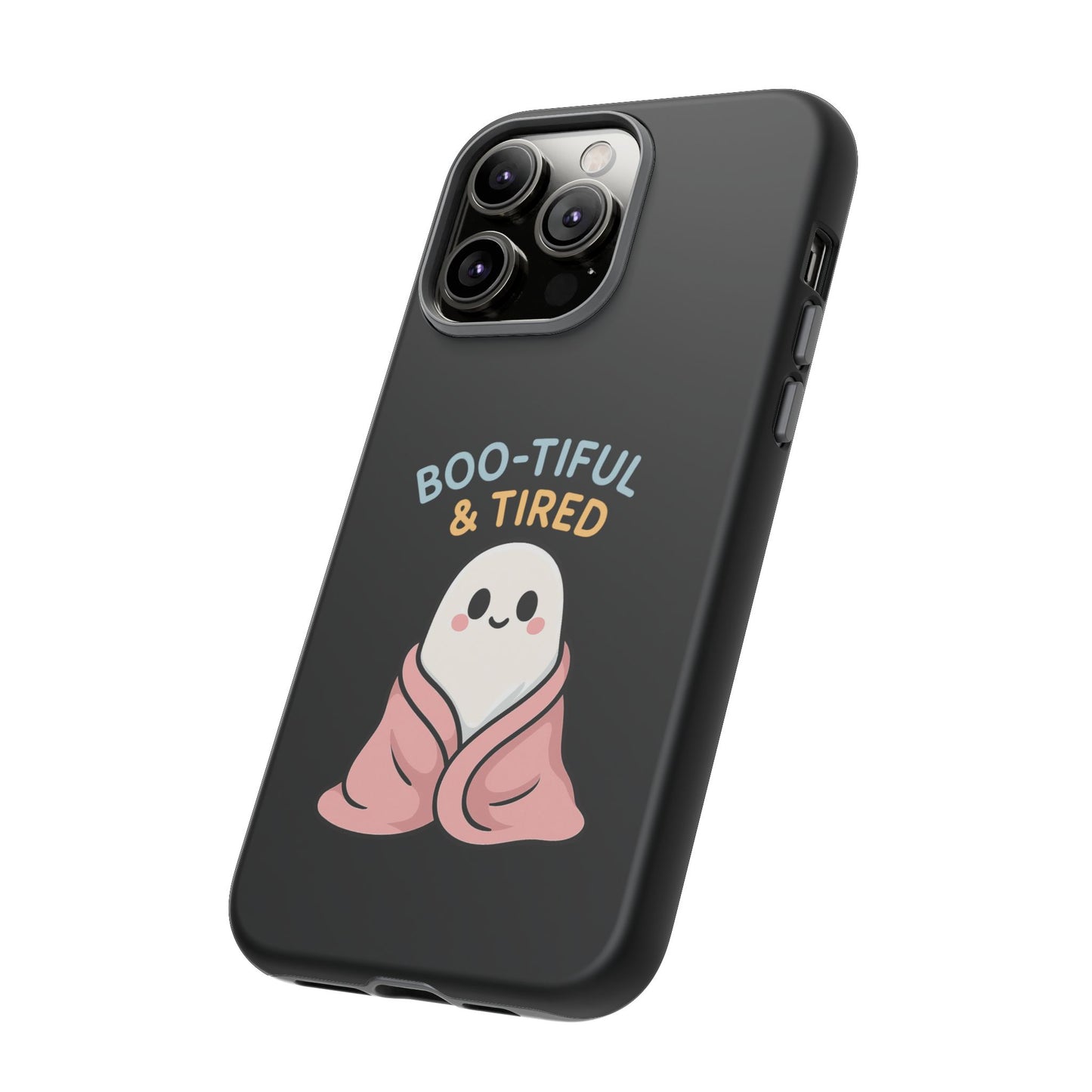 Boo-tiful & Tired Phone Case, Halloween-Themed Design