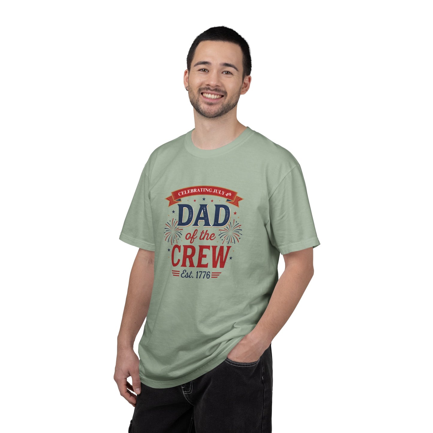 Dad of the Crew T-Shirt — Patriotic 4th of July Tee, Independence Day Shirt
