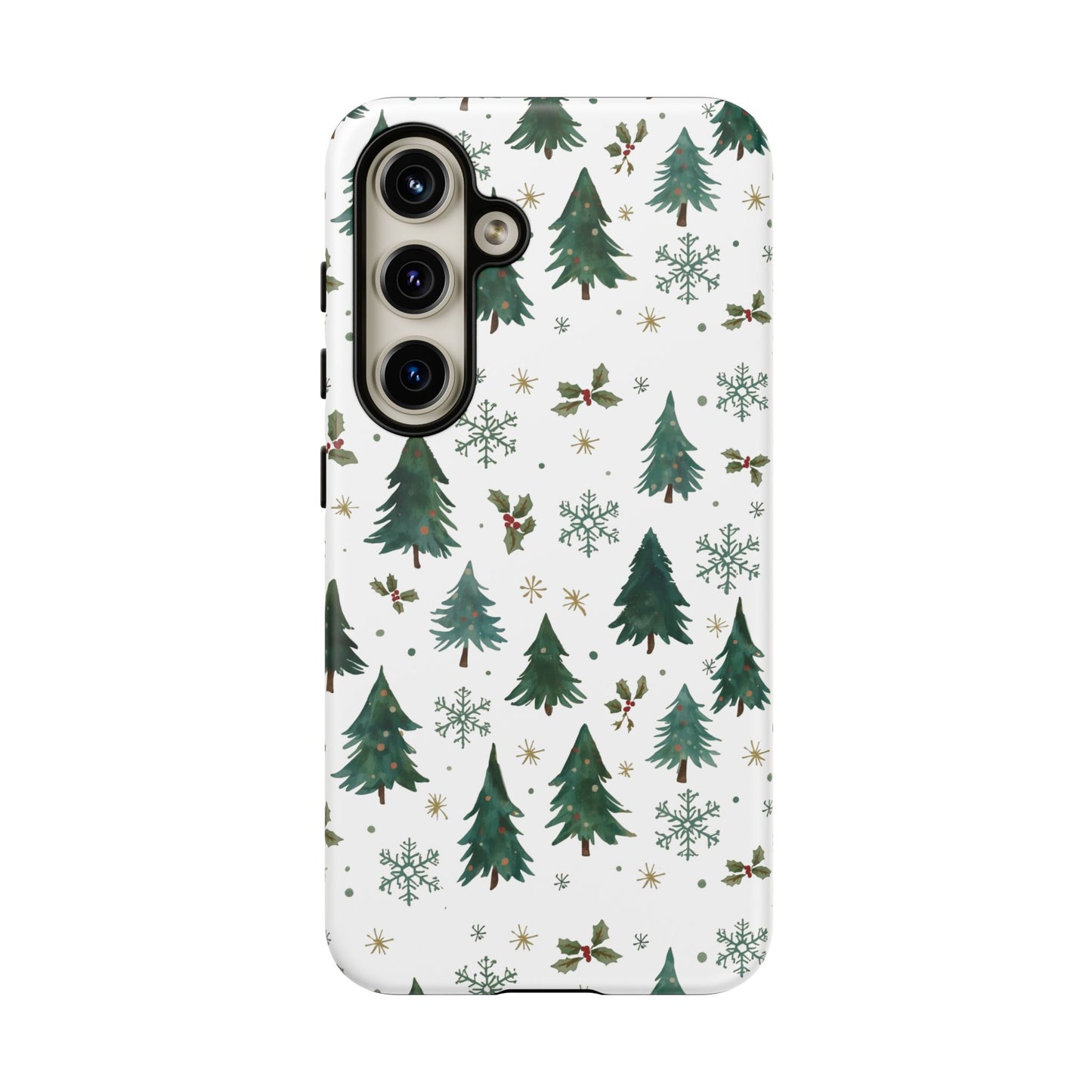 Winter Forest Phone Case, Christmas-Themed Dual Layer Phone Case for Iphone 17, 16, 15 & Samsung