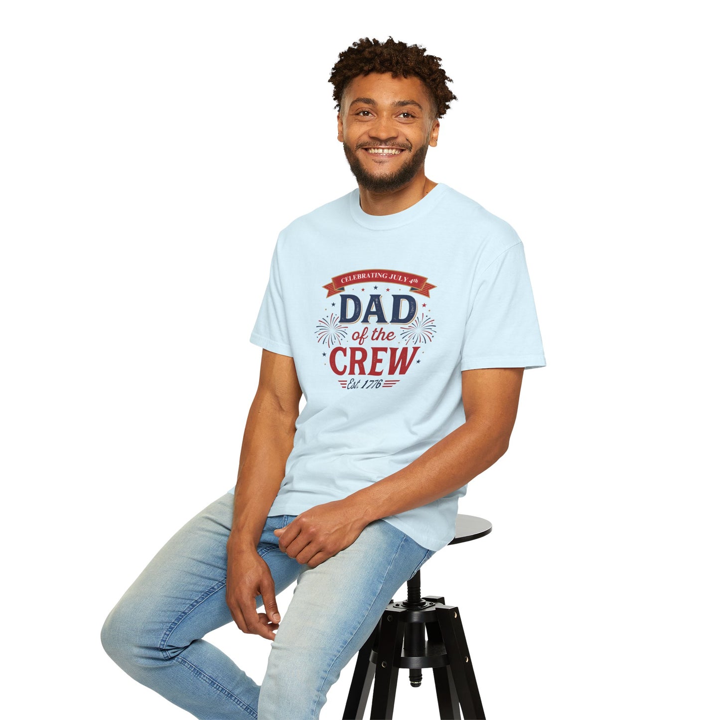 Dad of the Crew T-Shirt — Patriotic 4th of July Tee, Independence Day Shirt