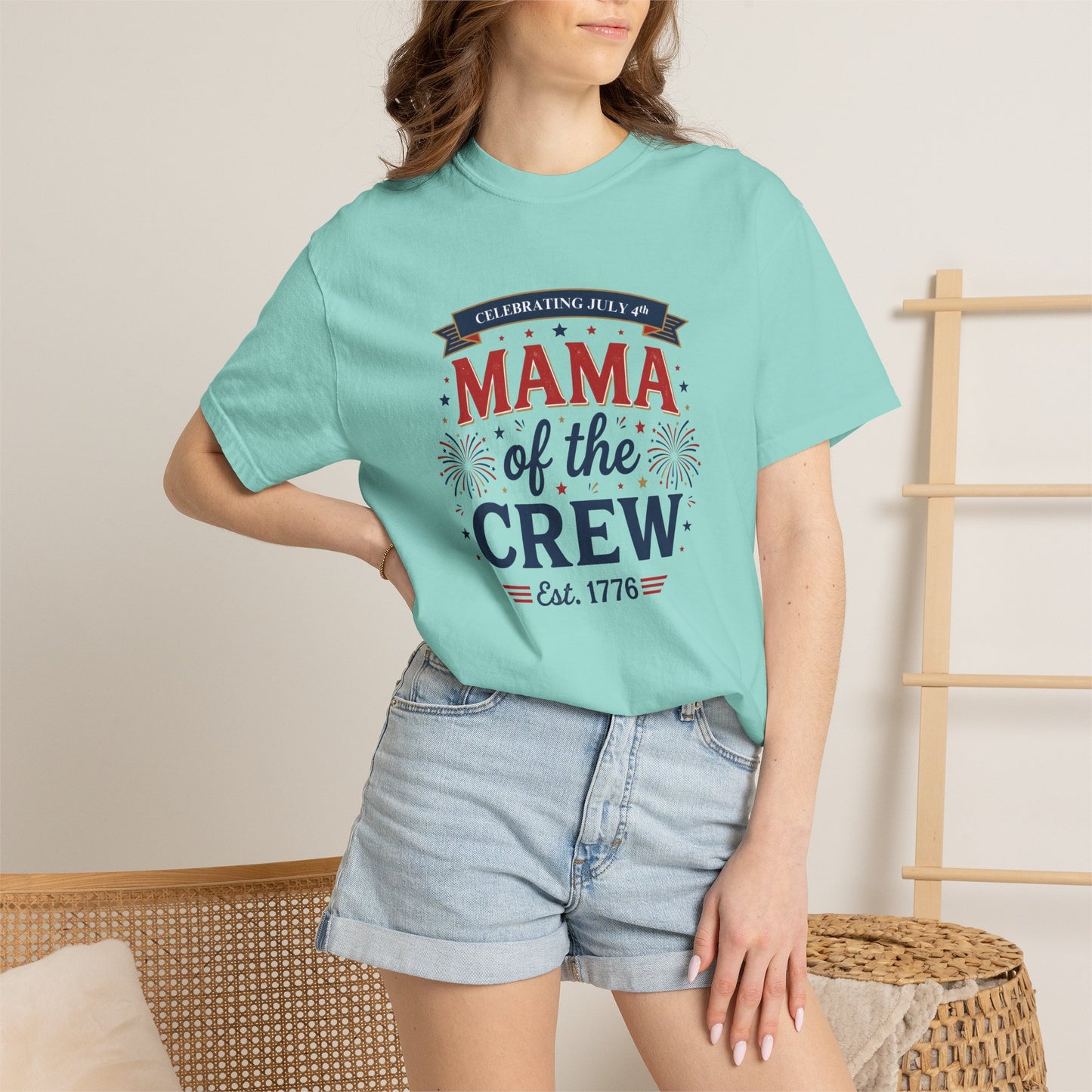 Mama of the Crew T-Shirt — Patriotic 4th of July Tee, Independence Day Shirt
