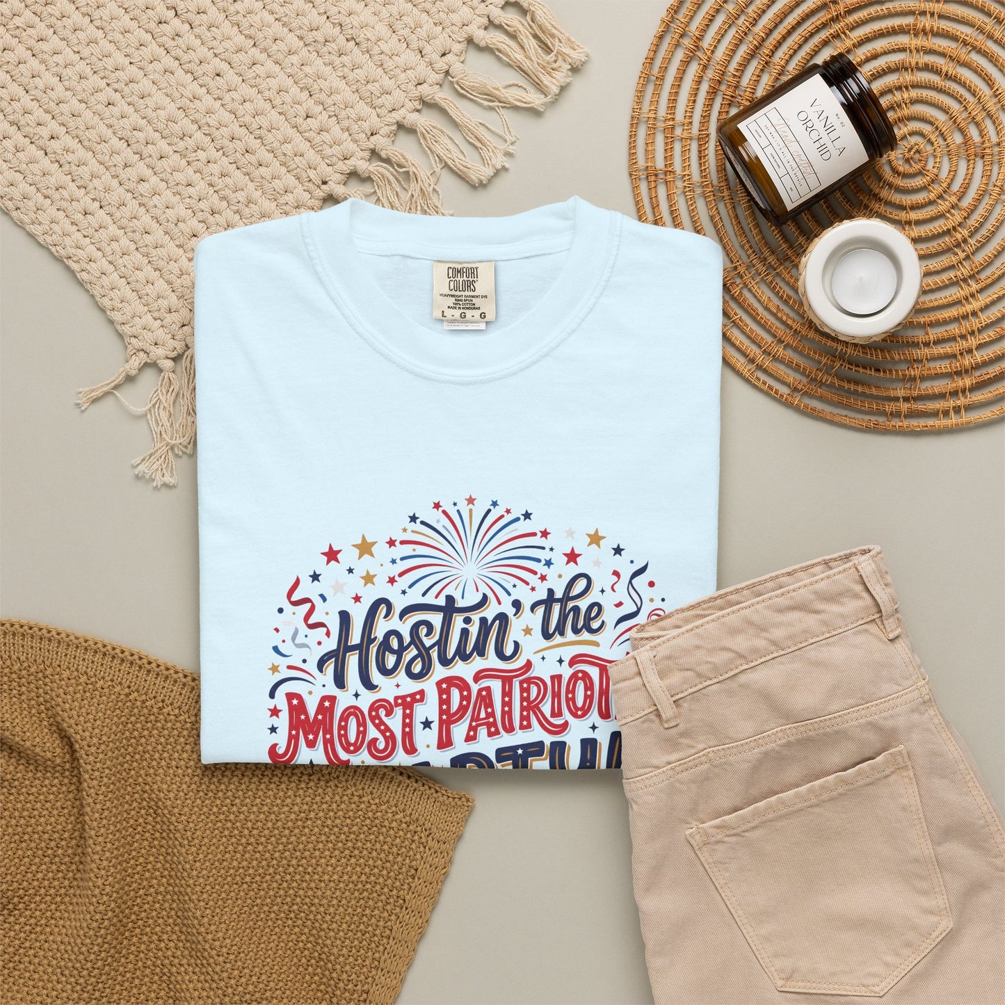 Patriotic 'Hostin' the Most Patriotic Party' T-Shirt, 4th of July Shirt, Independence Day Tee