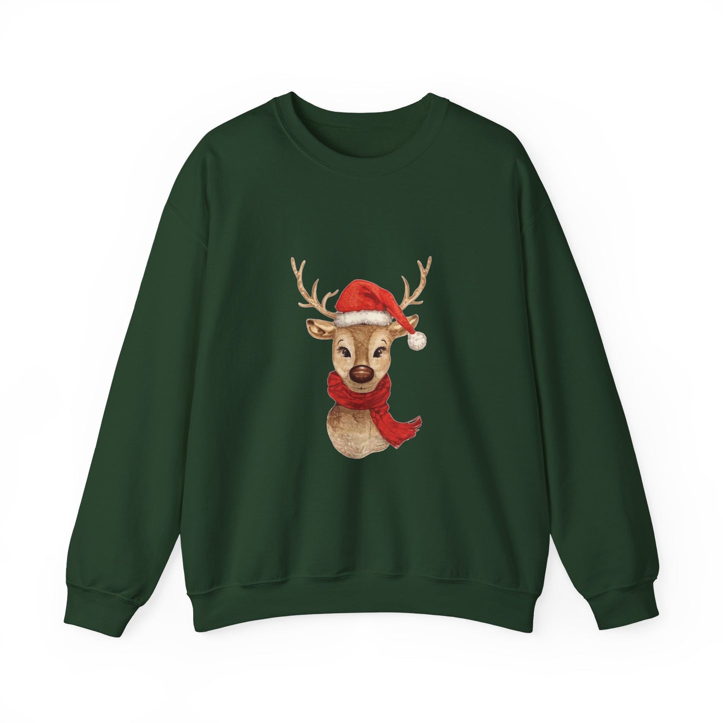 Christmas Reindeer Sweatshirt, Cozy Holiday Crewneck, Winter Fashion, Festive Sweater