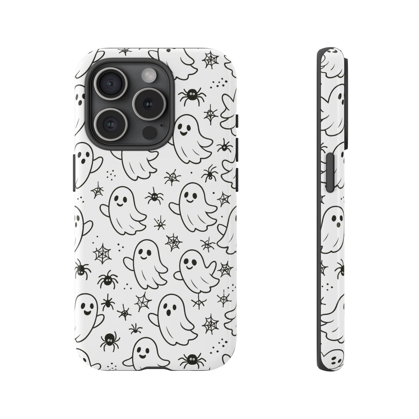 Ghostly Phone Case, Cute Halloween Phone Cover, Tough Phone Case, Spooky Phone Accessory, Ghost Pattern Design