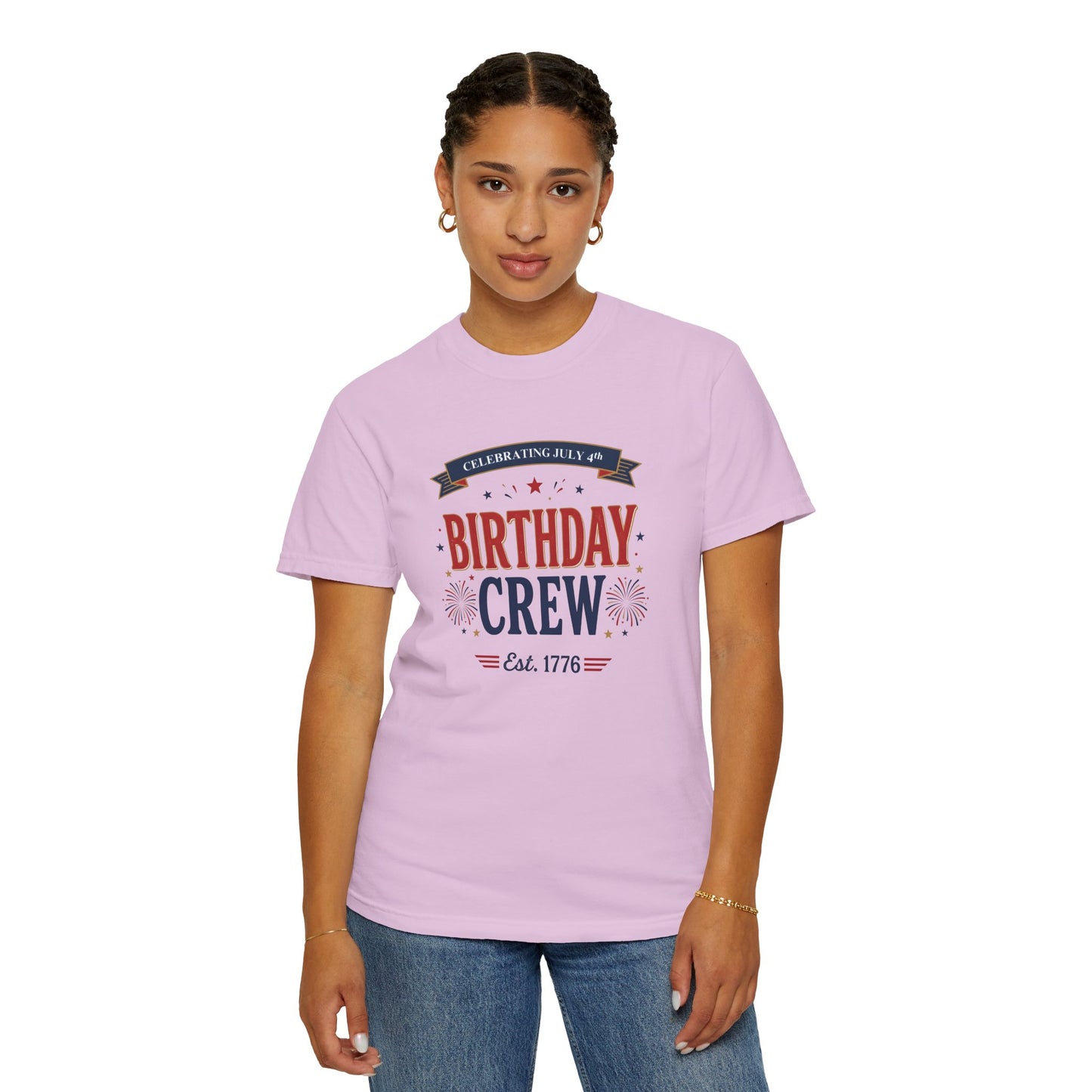Birthday Crew T-Shirt — Patriotic Celebration Tee, 4th of July Shirt, Independence Day Gift