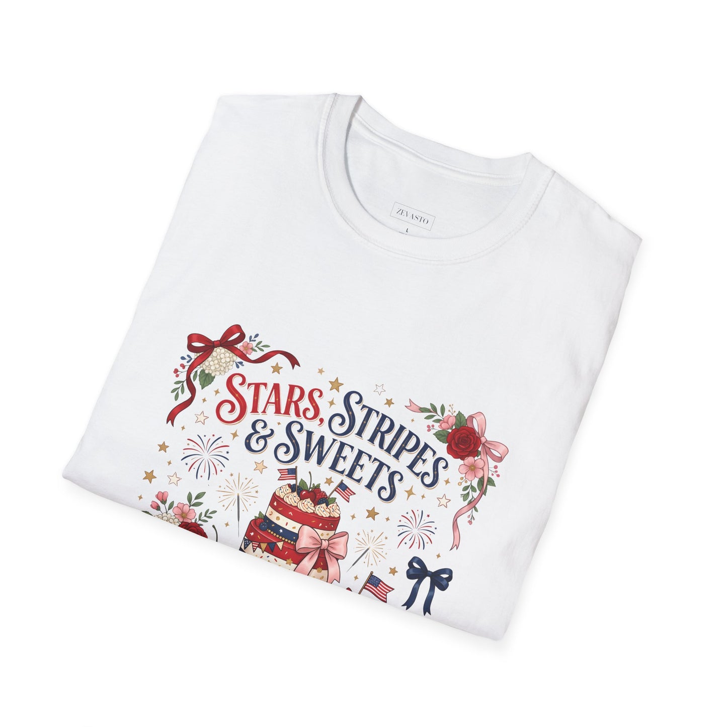 Stars, Stripes & Sweets T-Shirt — Patriotic 4th of July Dessert Graphic Tee