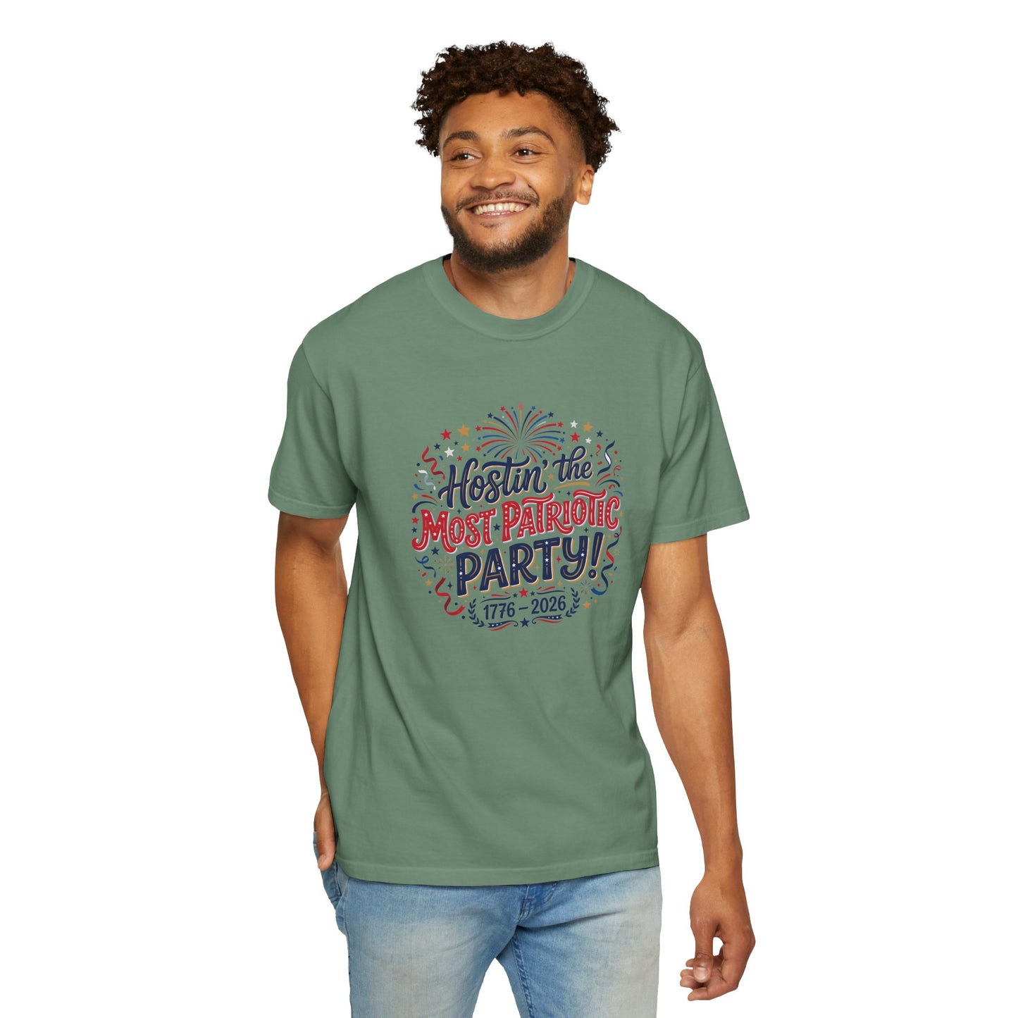 Patriotic 'Hostin' the Most Patriotic Party' T-Shirt, 4th of July Shirt, Independence Day Tee
