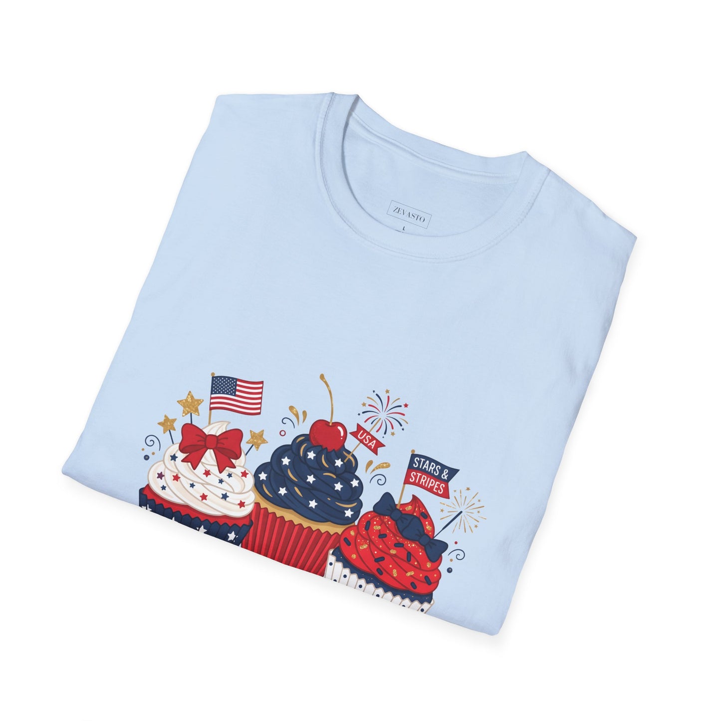 Patriotic Cupcakes T-Shirt — "Sweet Land of Liberty" 4th of July Tee