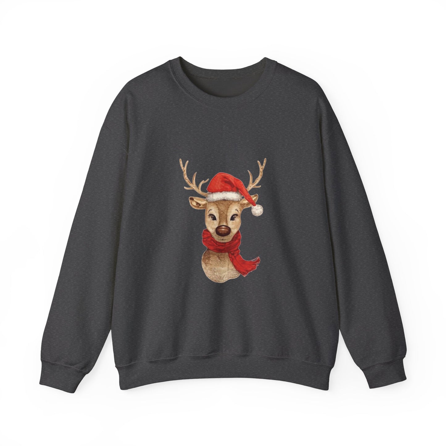 Christmas Reindeer Sweatshirt, Cozy Holiday Crewneck, Winter Fashion, Festive Sweater