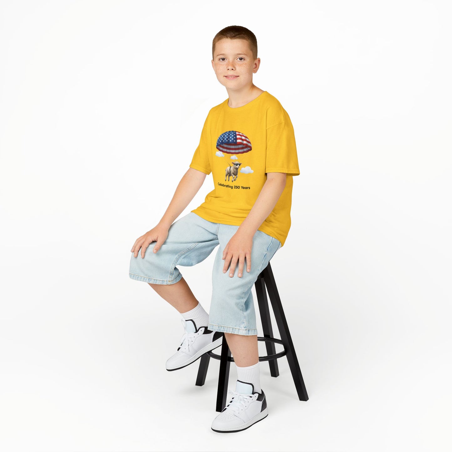 Kids T-Shirt - Celebrating 250 Years Parachuting Sheep