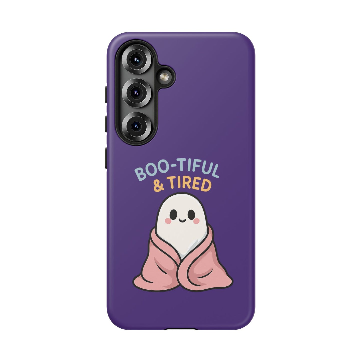 Boo-Tiful & Tired Phone Case, Halloween-Themed Design