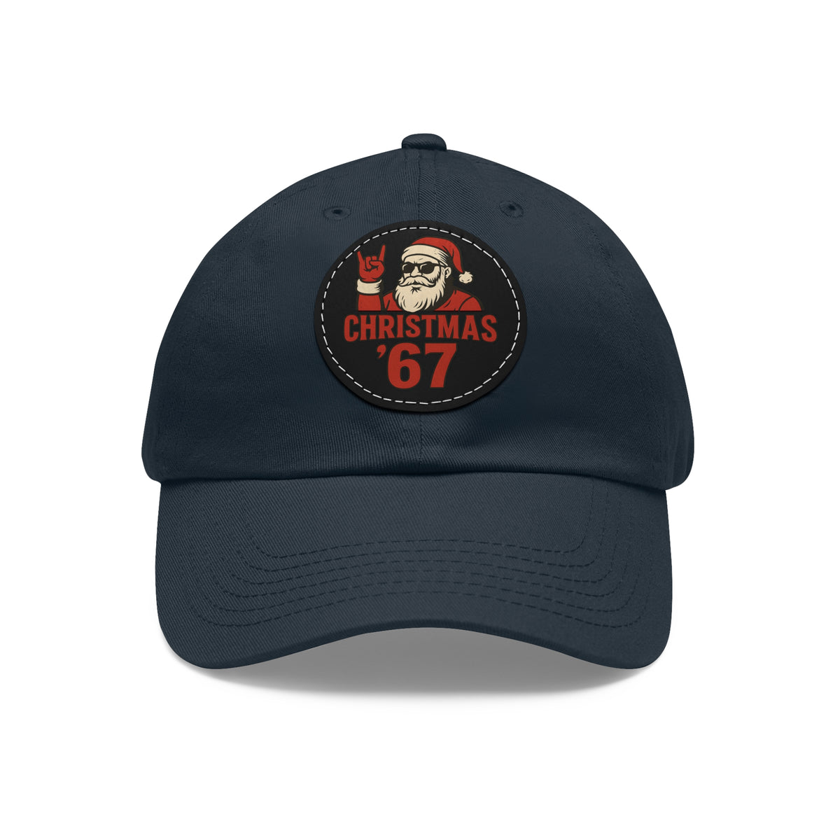 Christmas '67 Hat — Retro Santa Leather Patch Cap