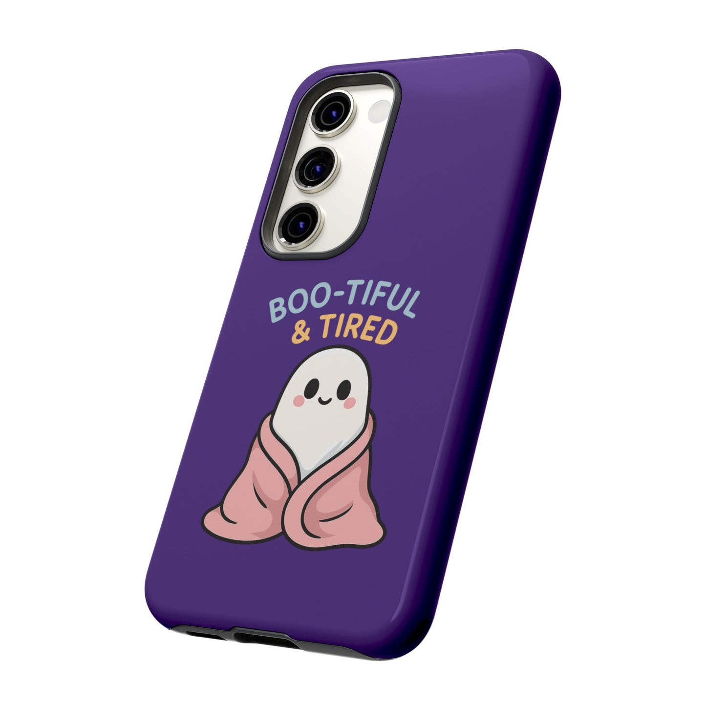 Boo-Tiful & Tired Phone Case, Halloween-Themed Design