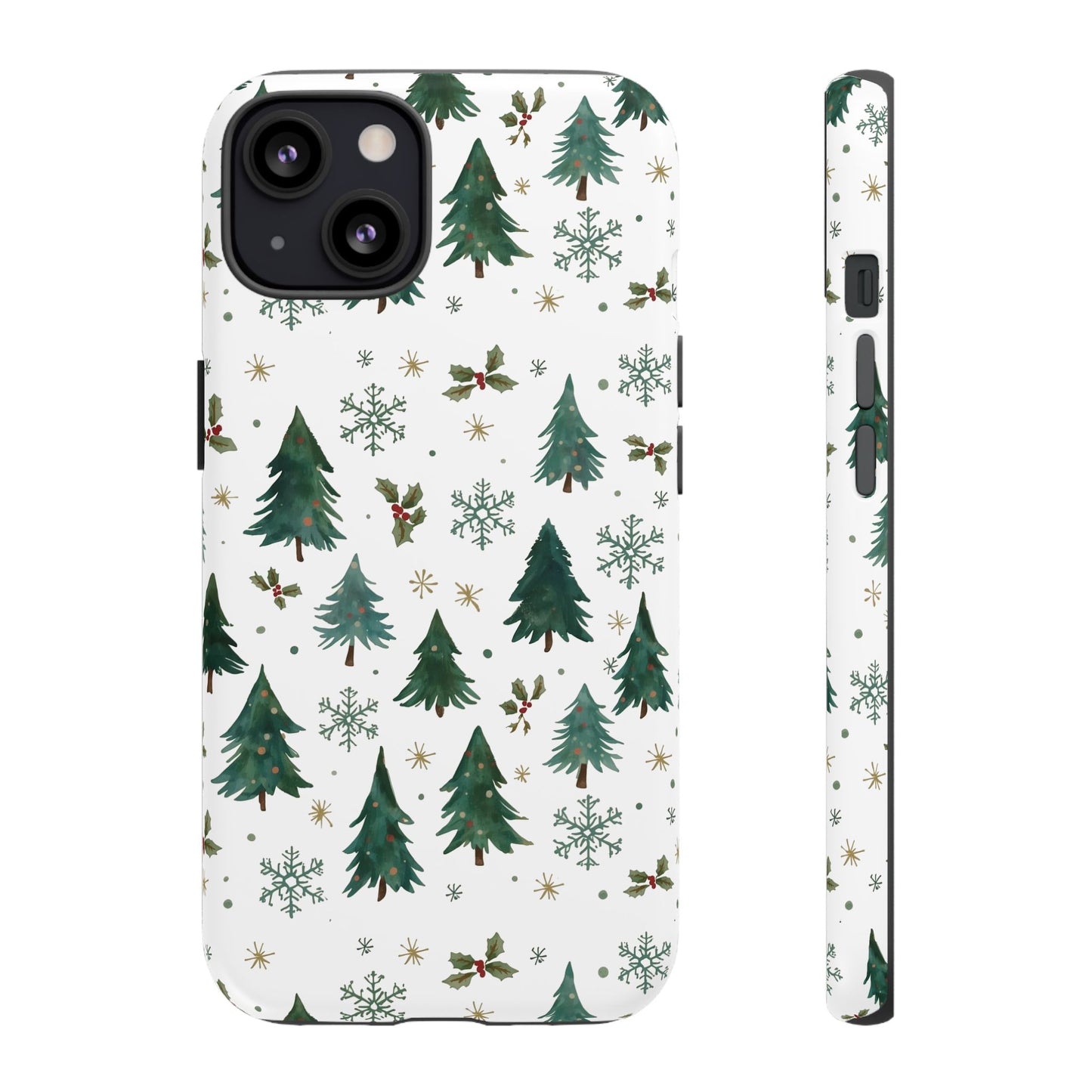 Winter Forest Phone Case, Christmas-Themed Dual Layer Phone Case for Iphone 17, 16, 15 & Samsung