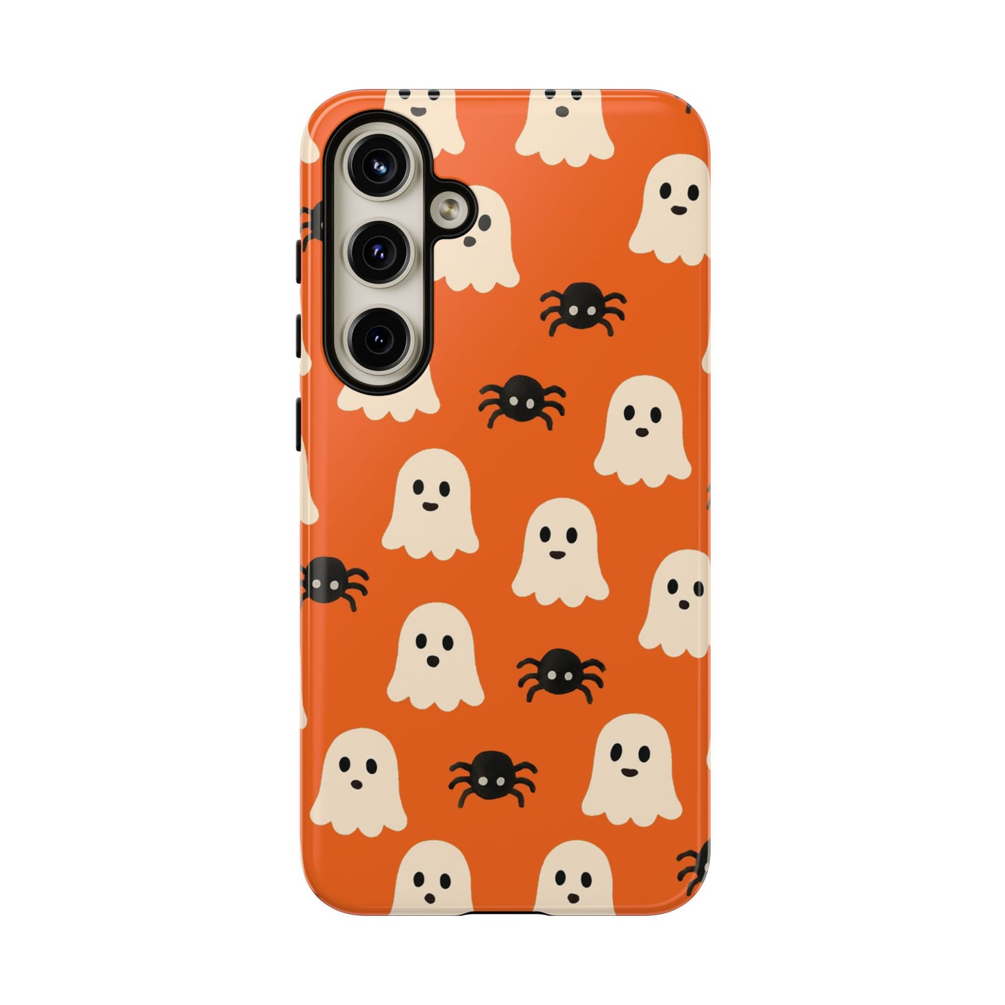 Cute Halloween Phone Case with Ghosts and Spiders, Spooky Gift, Fall Accessory, Unique Halloween Decor, Mobile Protection