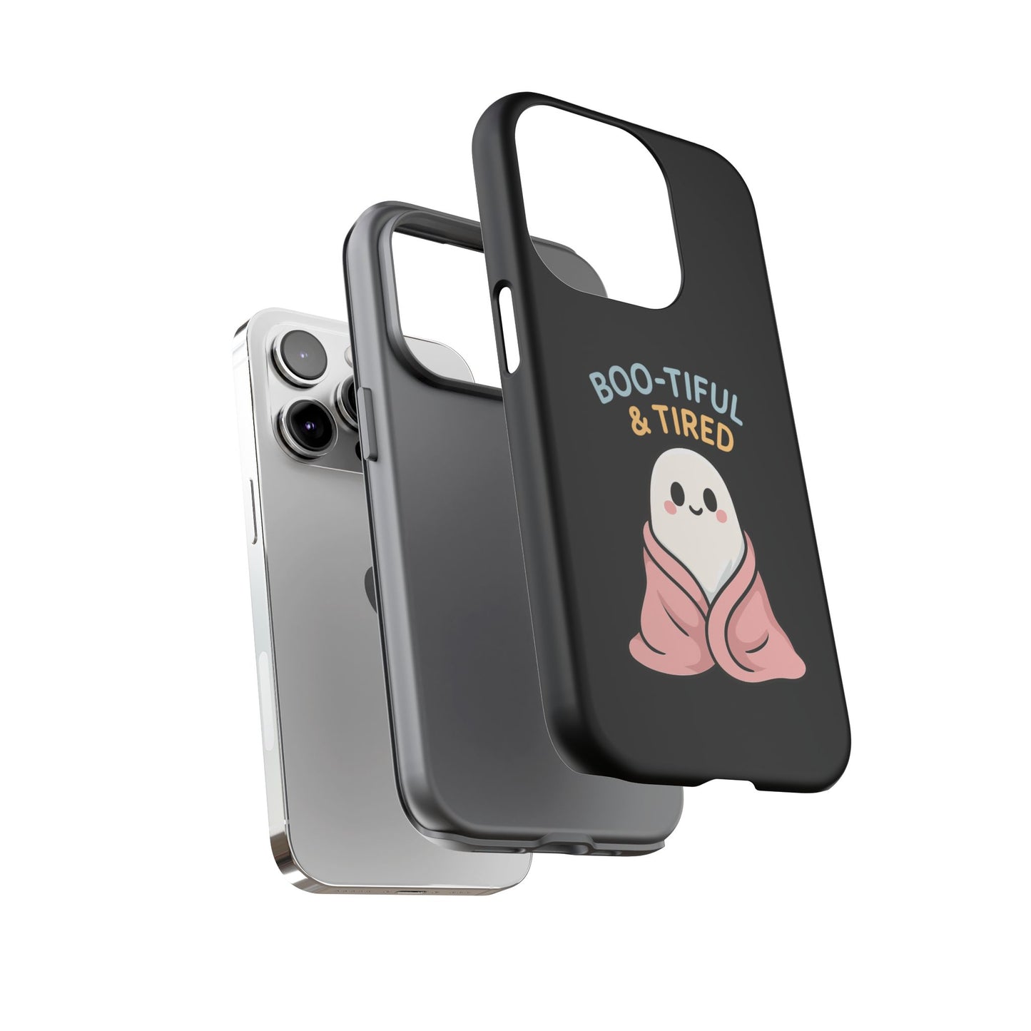 Boo-tiful & Tired Phone Case, Halloween-Themed Design