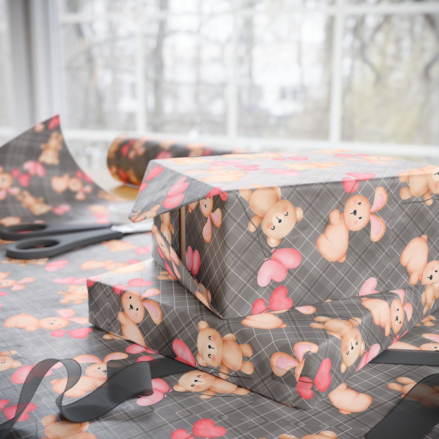 Cute Gift Wrapping Paper Roll — Valentine's Day, Baby Shower, Birthday Gift Wrap Paper