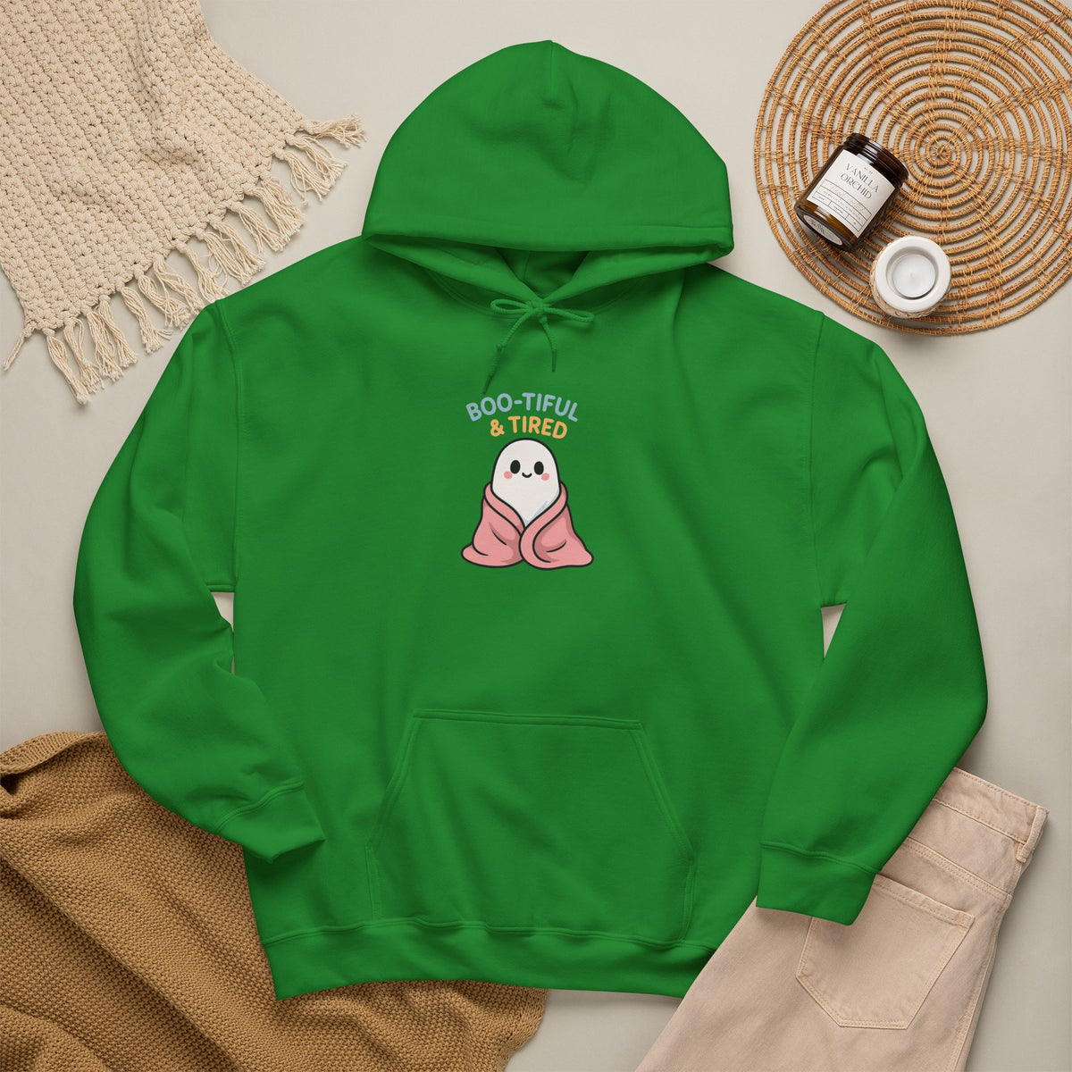 Boo-tiful Ghost Halloween Hoodie, Cute-Cozy Fall Vibes
