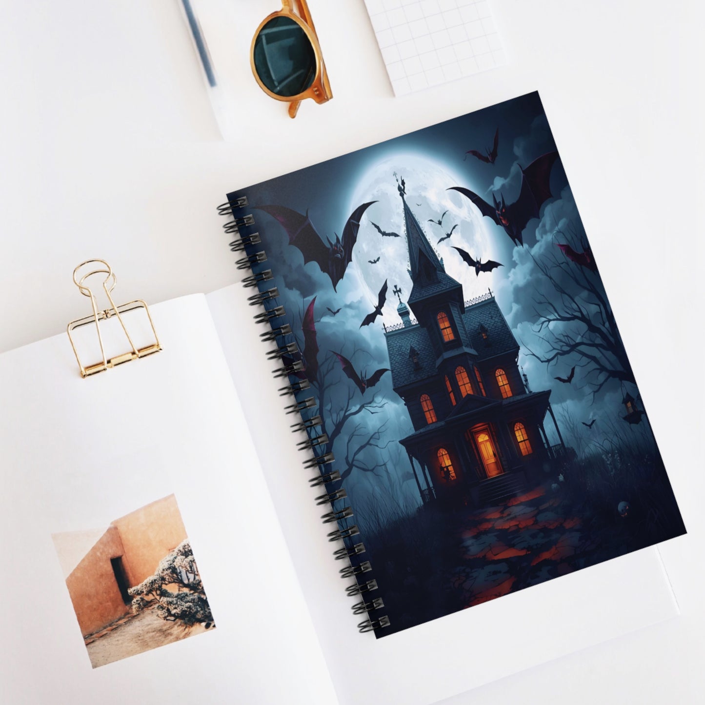 Haunted House Spiral Notebook - Perfect for Halloween