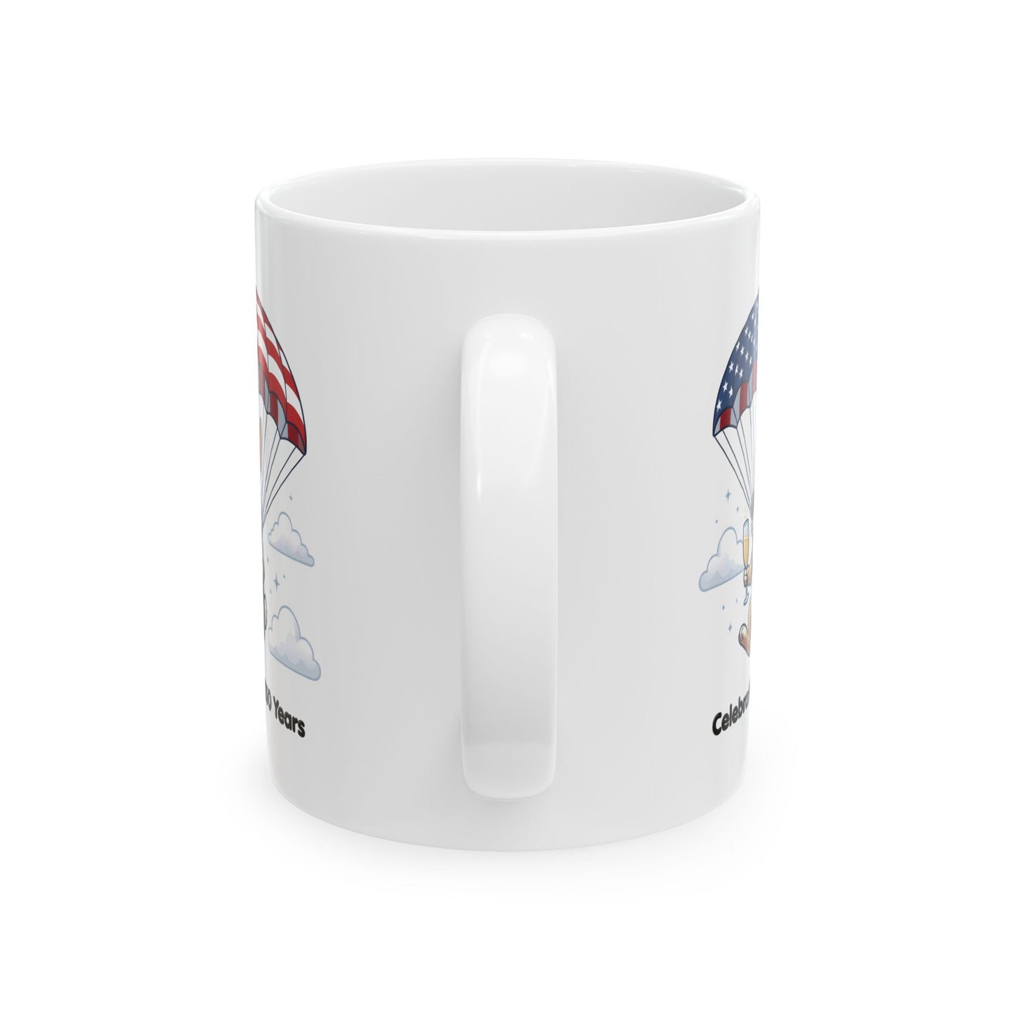 Patriotic Bunny Ceramic Mug