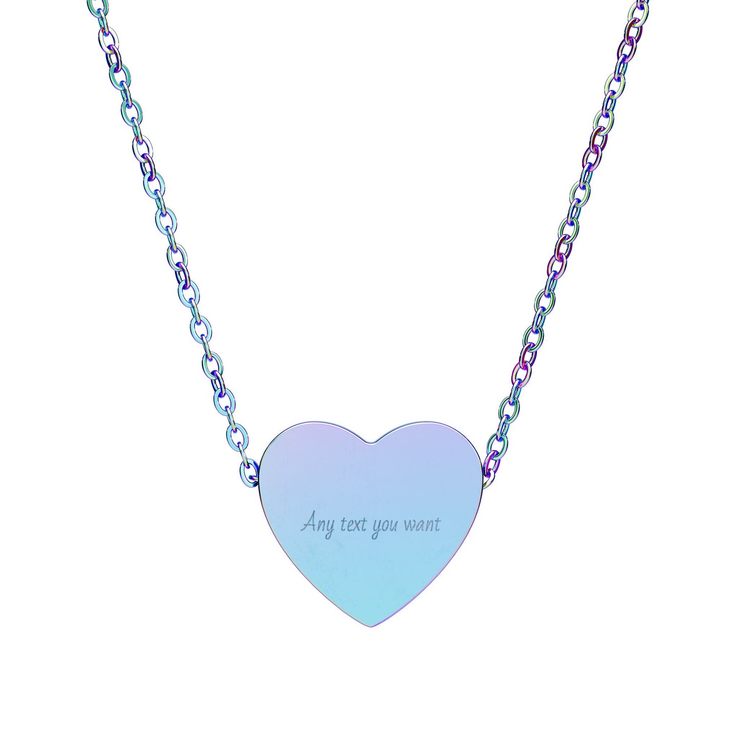 Engravable Heart Necklace, Personalized Pendant, Gift for Valentines Day | Mothers Day