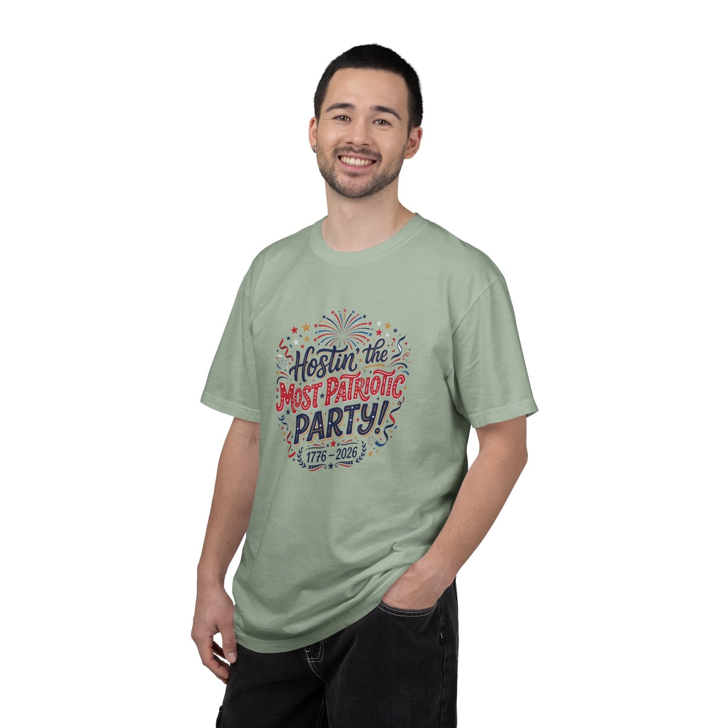 Patriotic 'Hostin' the Most Patriotic Party' T-Shirt, 4th of July Shirt, Independence Day Tee