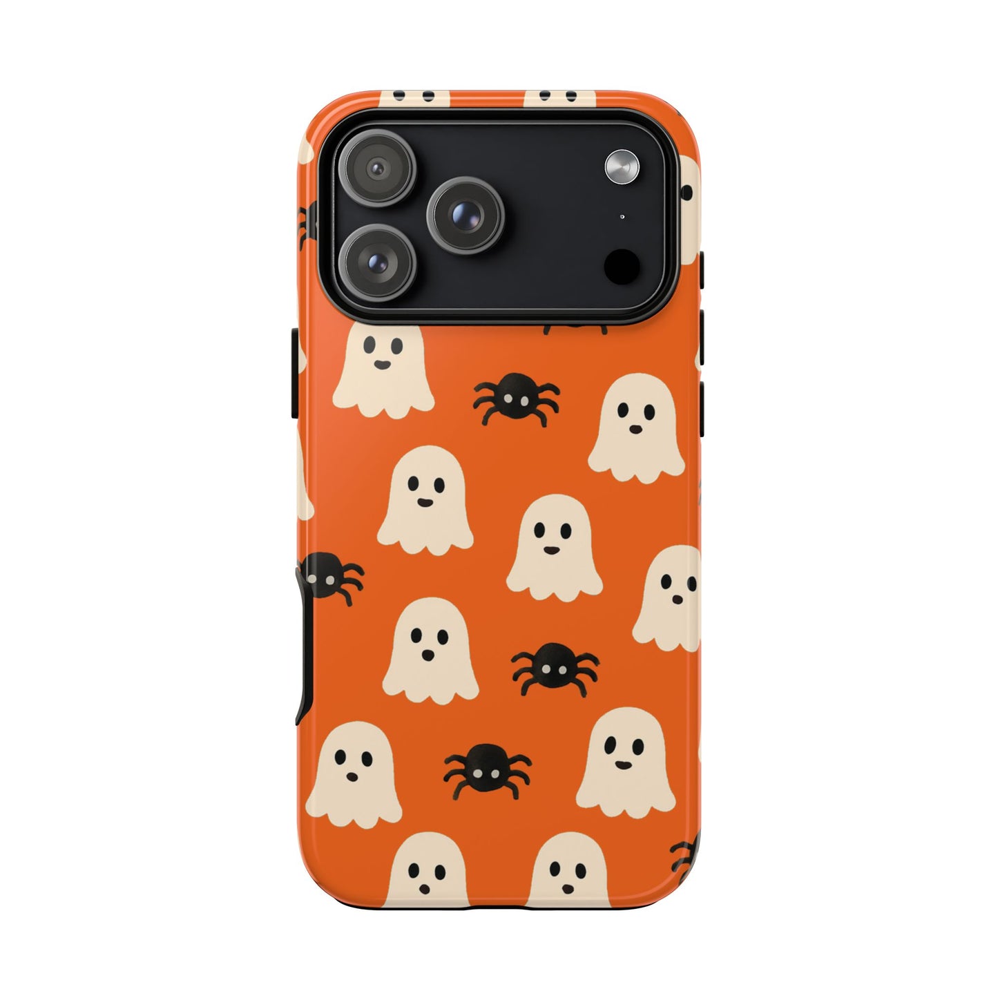 Cute Halloween Phone Case with Ghosts and Spiders, Spooky Gift, Fall Accessory, Unique Halloween Decor, Mobile Protection