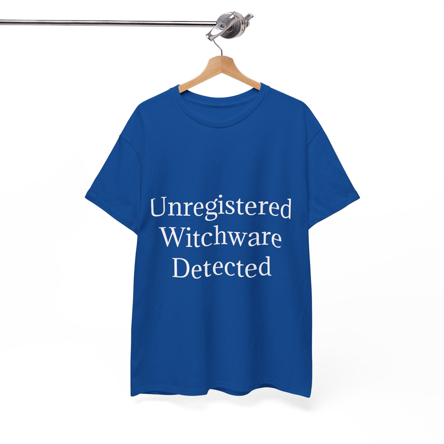 Unisex Heavy Cotton Tee - Unregistered Witchware Detected, Witchy Apparel, Halloween Tee