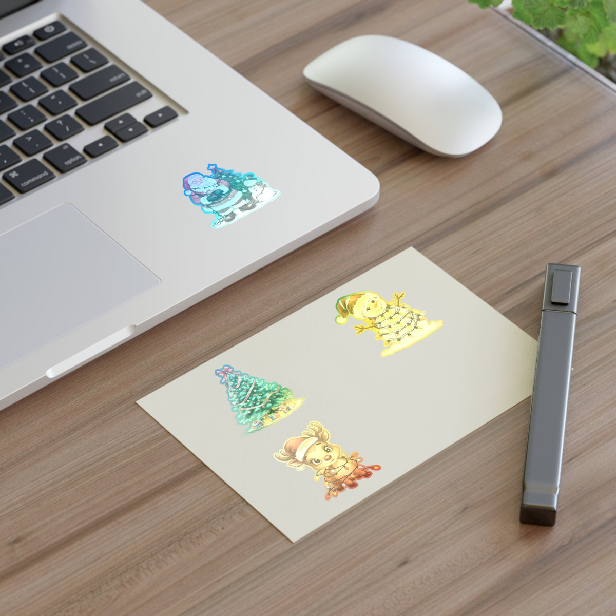 Christmas Sticker Sheet — Santa, Reindeer, Snowman & Tree Holiday Stickers