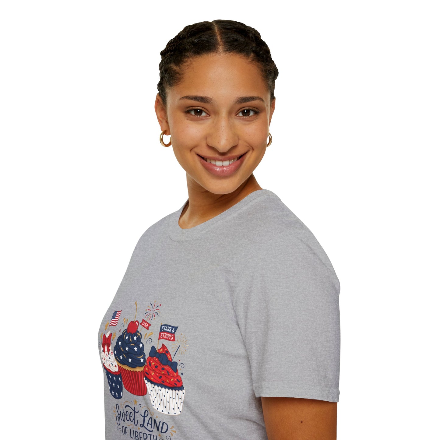 Patriotic Cupcakes T-Shirt — "Sweet Land of Liberty" 4th of July Tee