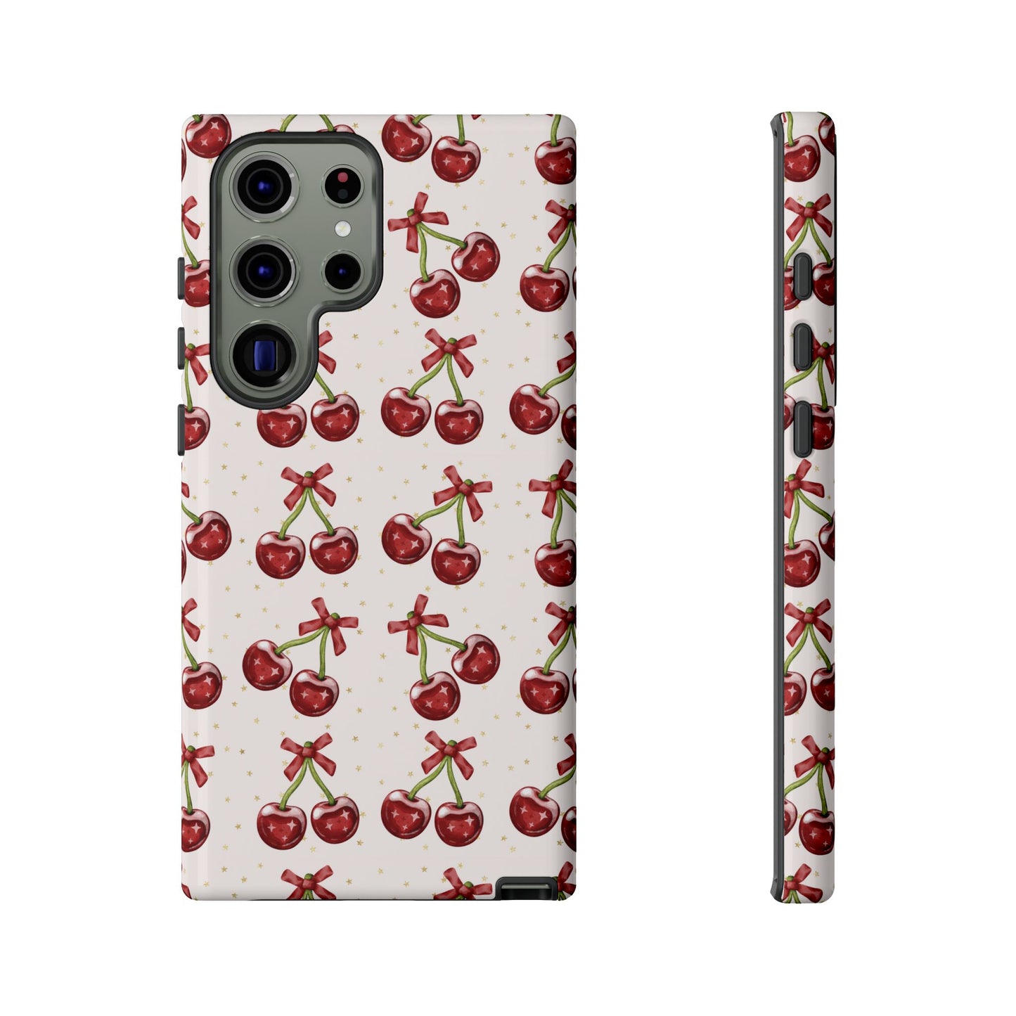 Cherry Pattern Phone Case — Cute Red Cherry Protective Phone Cover