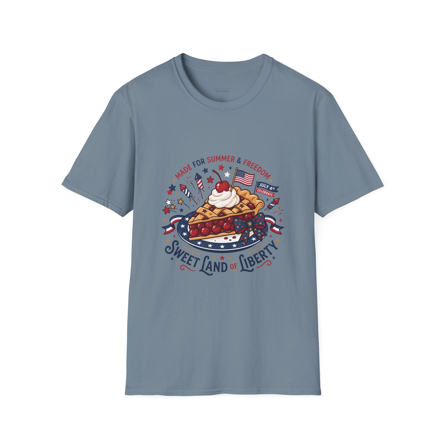 Sweet Land of Liberty Pie T-Shirt — Patriotic 4th of July Dessert Graphic Tee