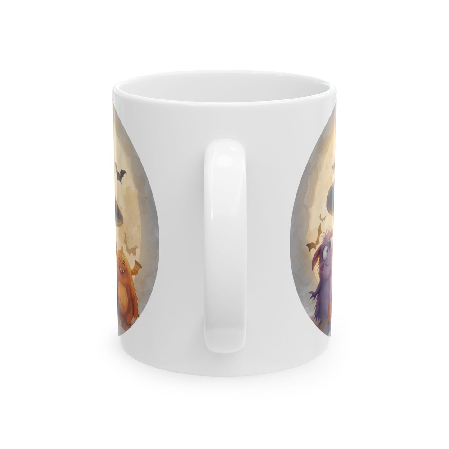 Whimsical Halloween Mug, Cute Monster Design