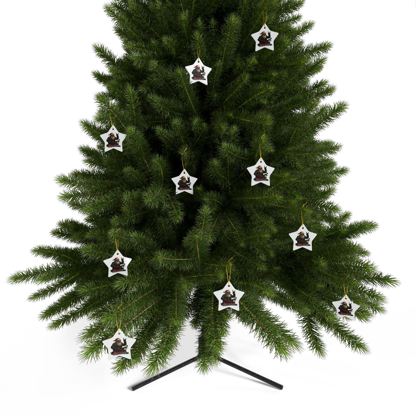 Santa Ceramic Ornament — 'Ho Ho Hell Yeah!' Christmas Decoration