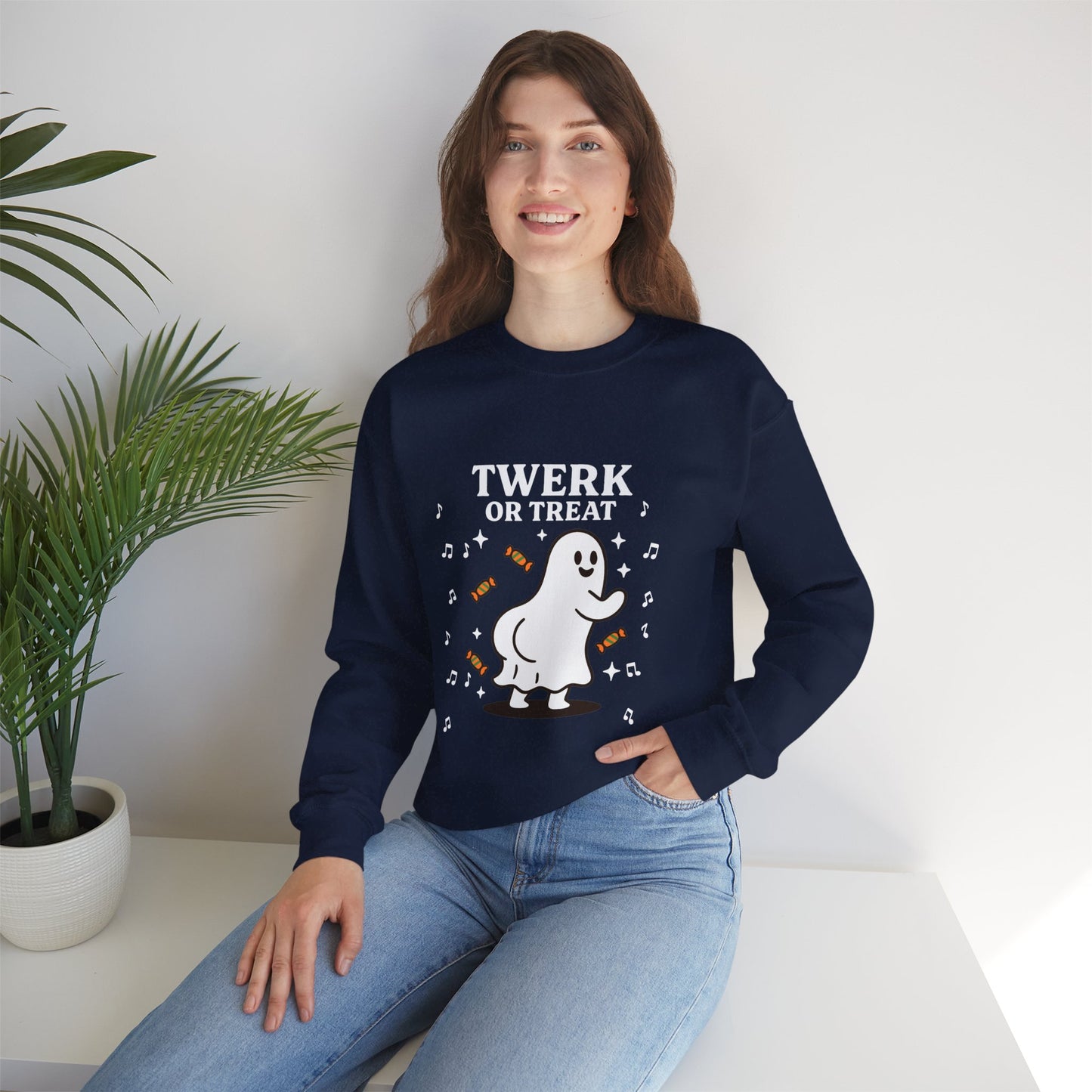 Halloween Twerk Sweatshirt, Unisex Sweatshirt, Funny Ghost Crewneck, Spooky Season Apparel, Halloween Gift, Fall Fashion