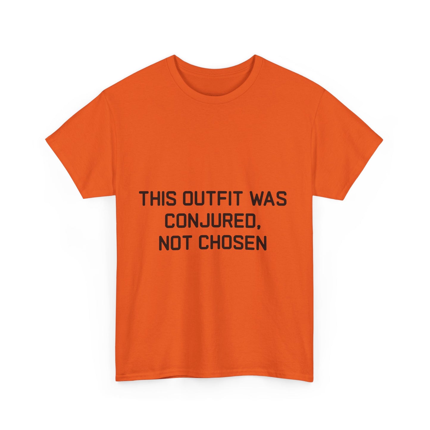 Unisex Heavy Cotton Tee - 'This Outfit Was Conjured, Not Chosen' - Funny Halloween T-shirt