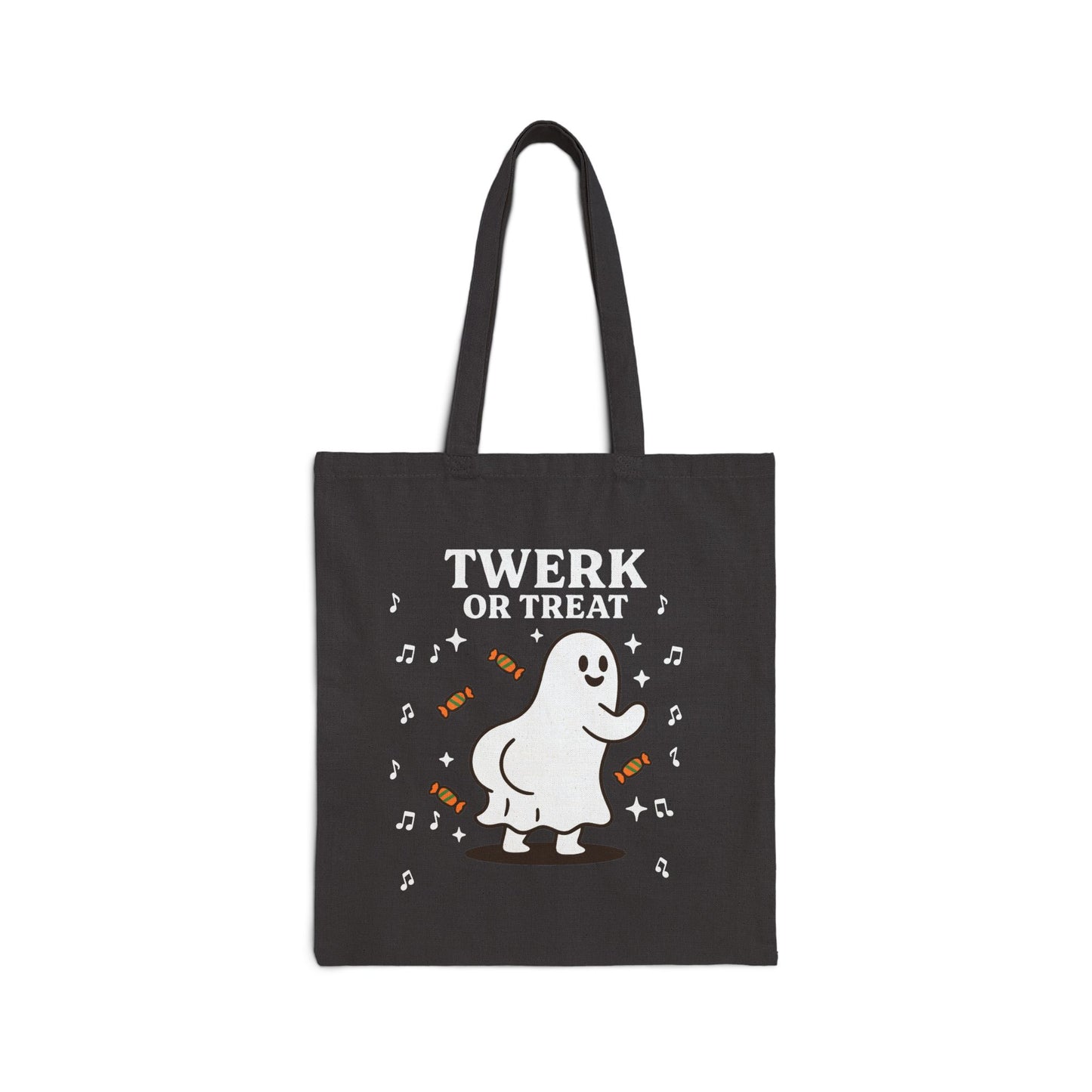 Funny Halloween Cotton Canvas Tote Bag - Twerk or Treat, Gift Bag