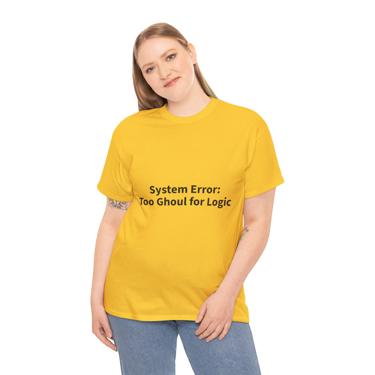 System Error Tee - Unisex Heavy Cotton Shirt, Perfect for Halloween, Geeky Fun