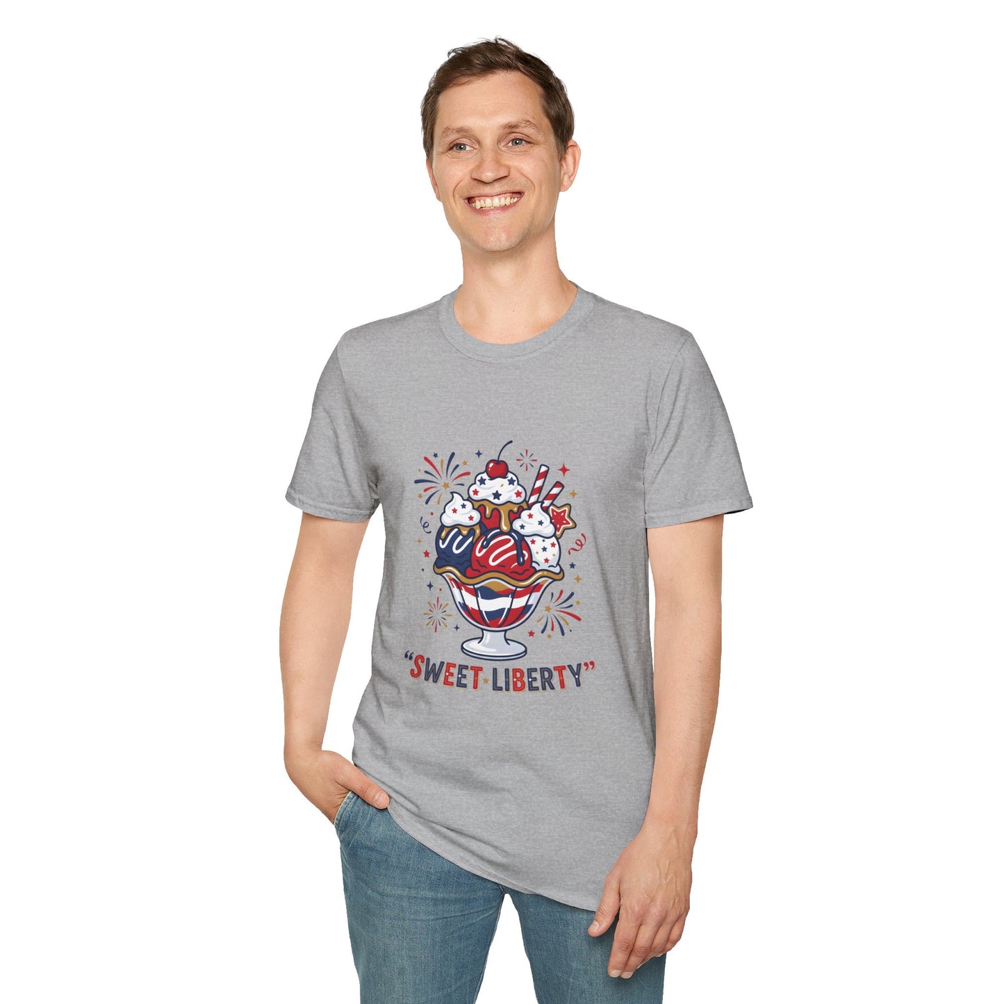 Sweet Liberty Ice Cream T-Shirt — Patriotic 4th of July Sundae Tee