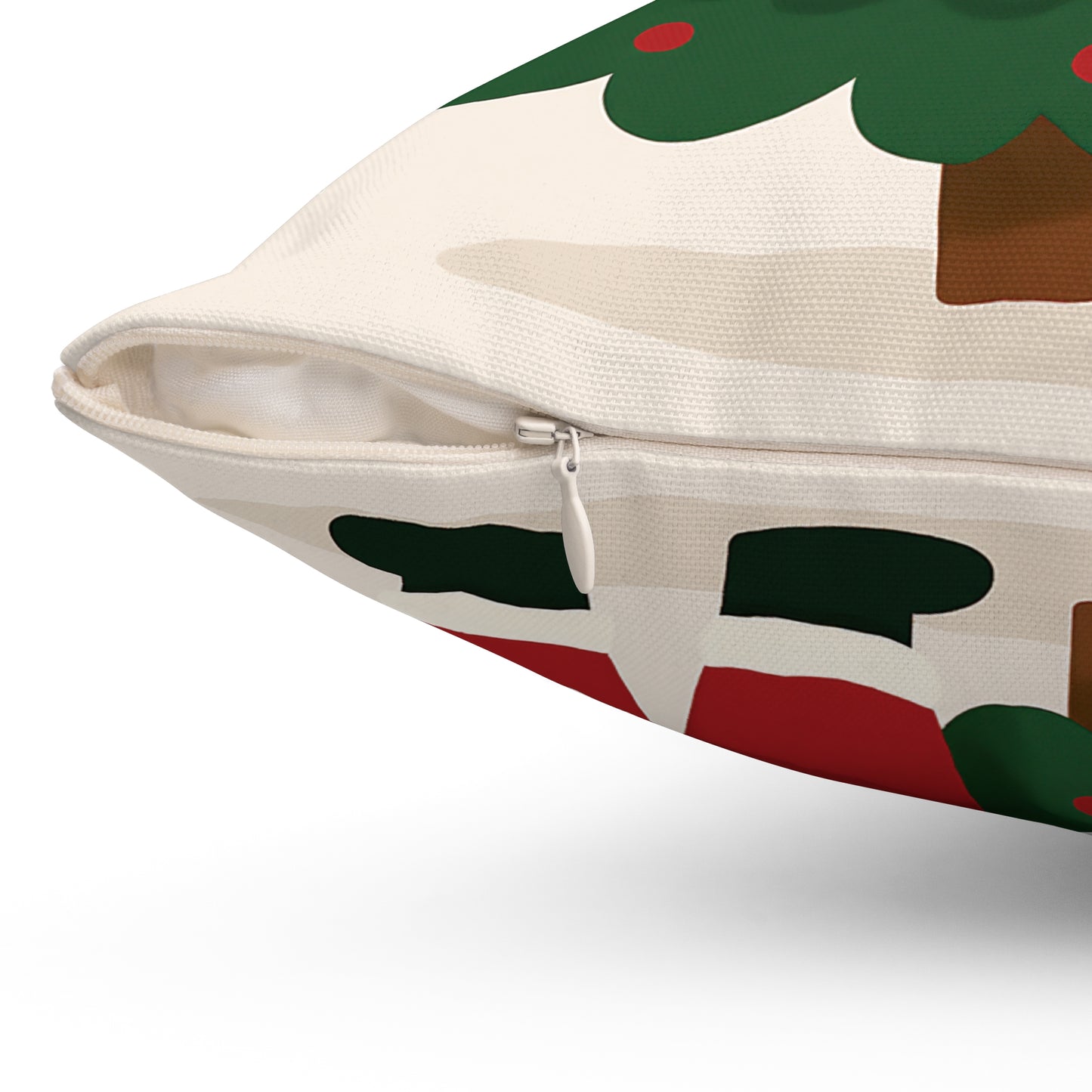 Santa & Christmas Tree Throw Pillow – Holiday Decor
