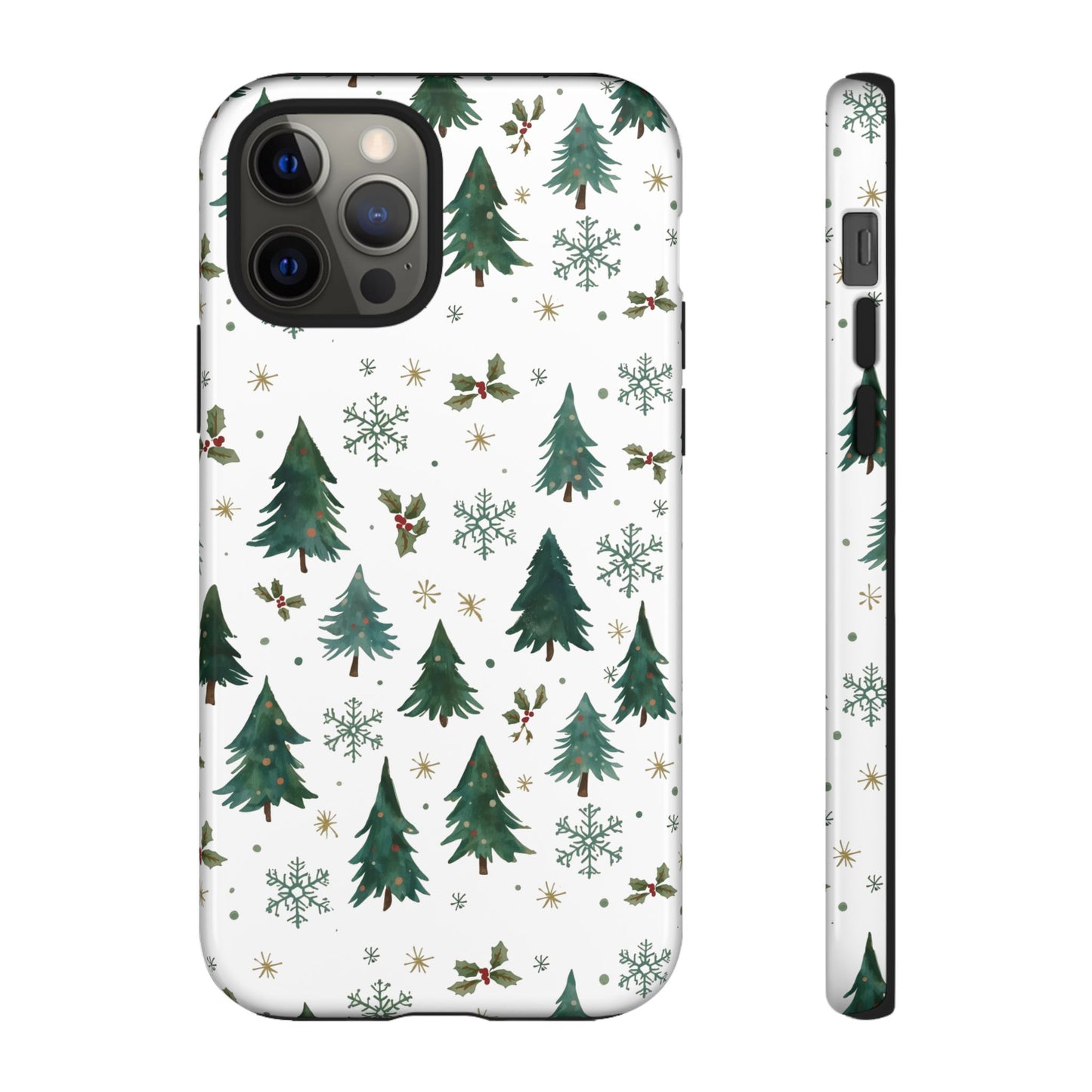 Winter Forest Phone Case, Christmas-Themed Dual Layer Phone Case for Iphone 17, 16, 15 & Samsung