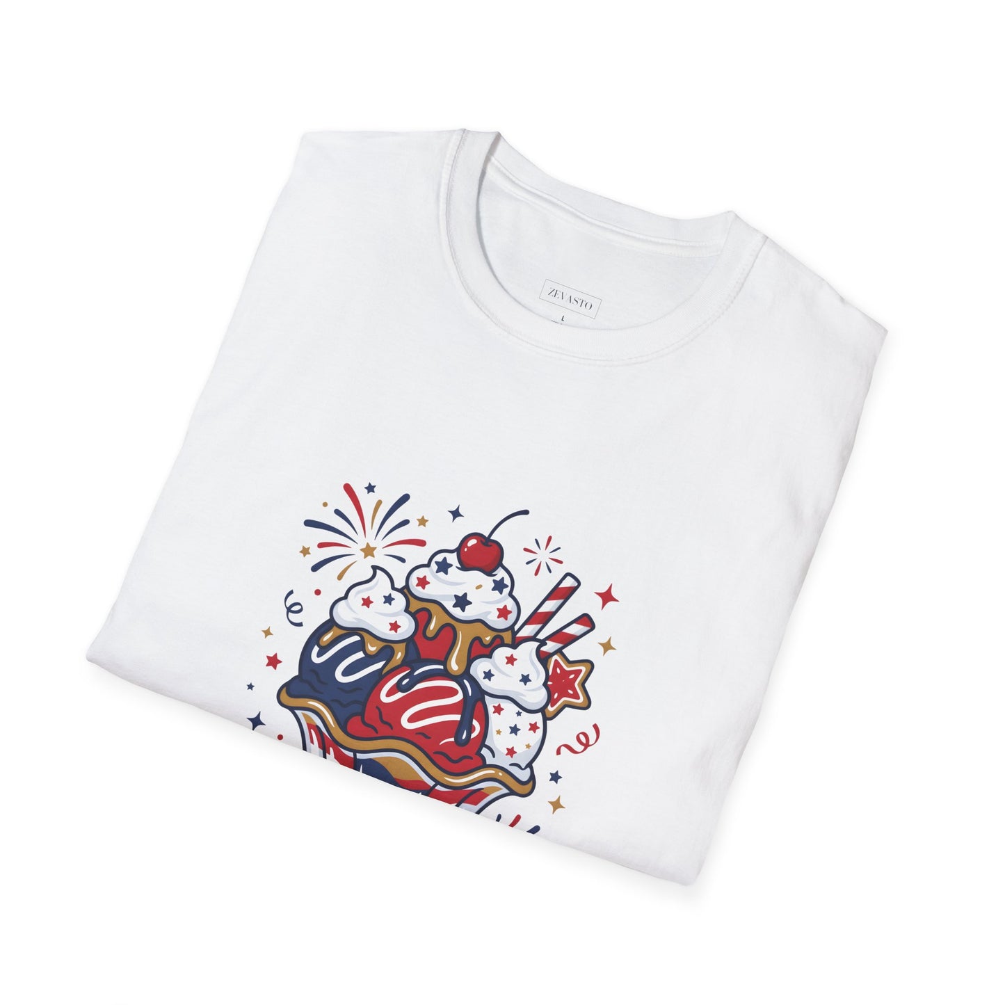 Sweet Liberty Ice Cream T-Shirt — Patriotic 4th of July Sundae Tee