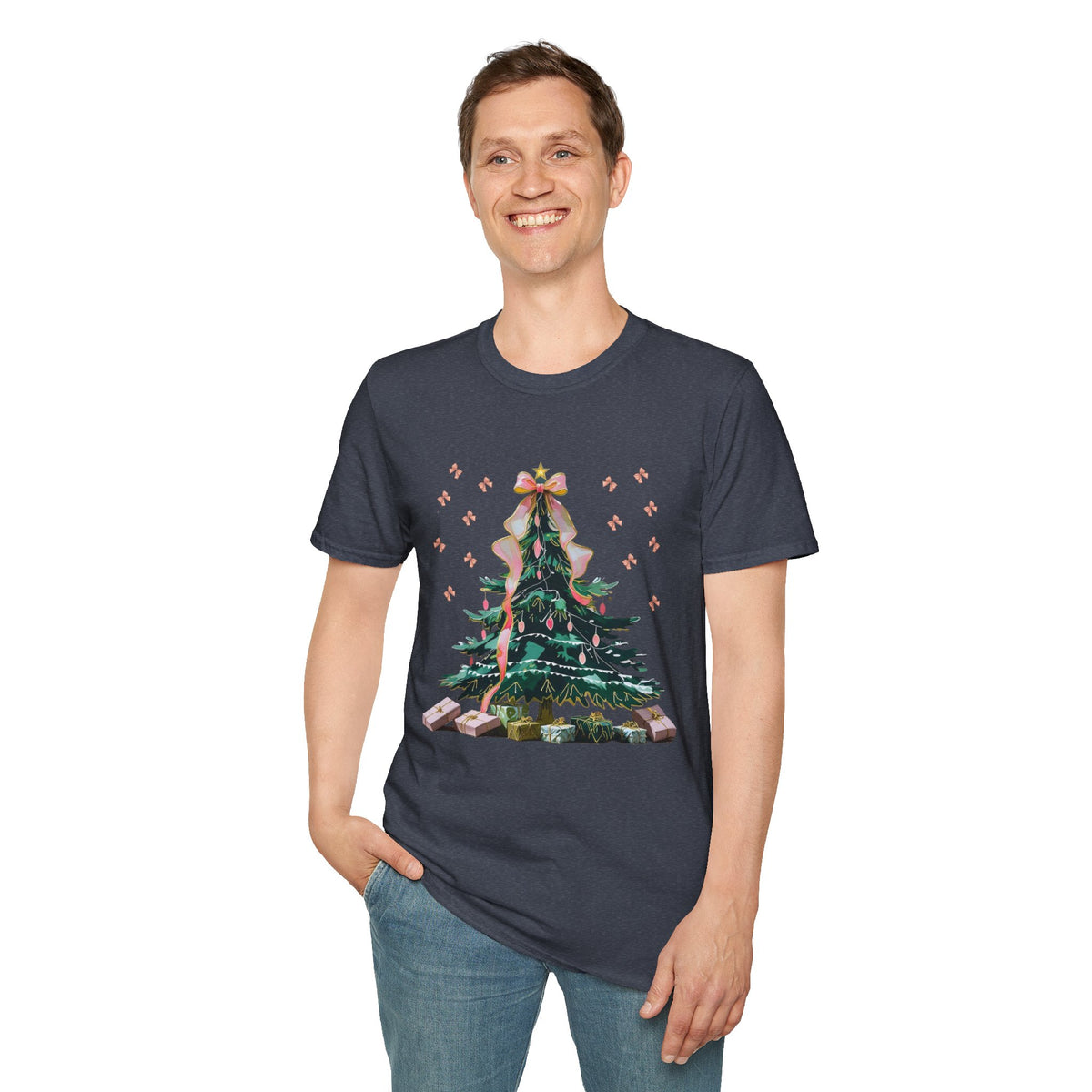 Christmas Tree Unisex Softstyle T-Shirt | Holiday Outfit, Festive Apparel