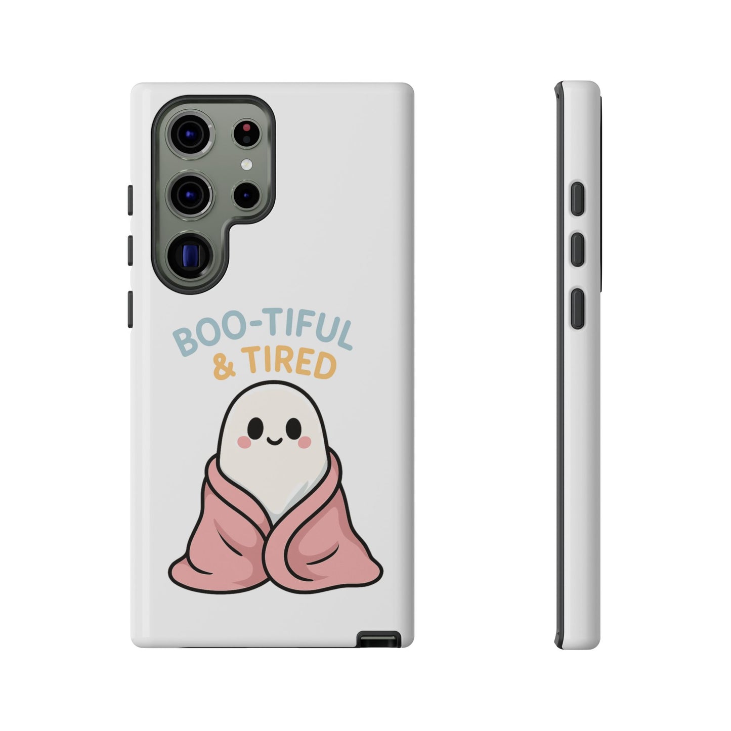 Boo-tiful & Tired Phone Case, Halloween-Themed Design