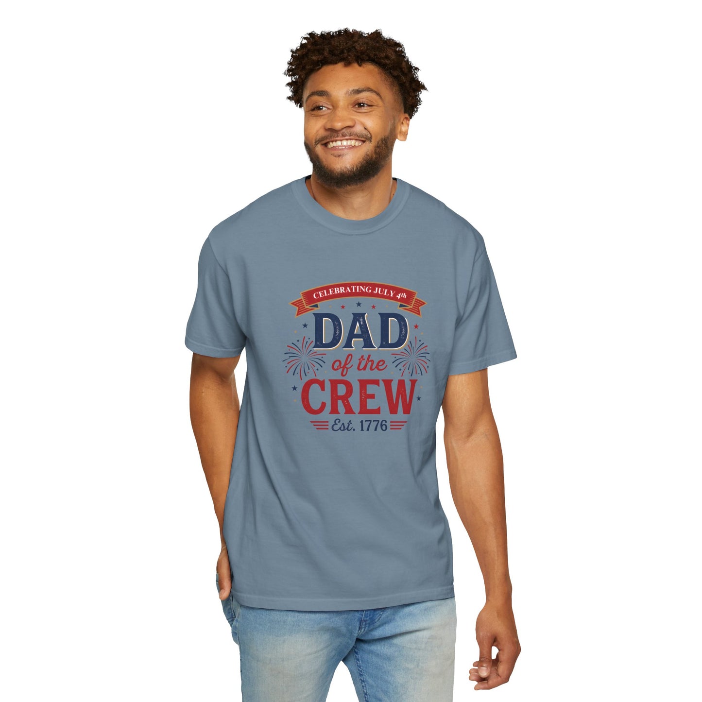 Dad of the Crew T-Shirt — Patriotic 4th of July Tee, Independence Day Shirt