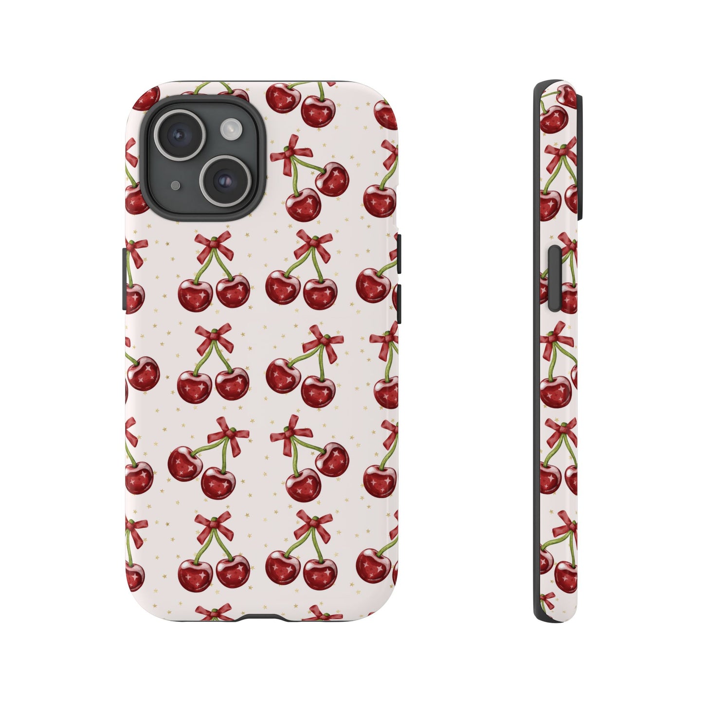 Cherry Pattern Phone Case — Cute Red Cherry Protective Phone Cover
