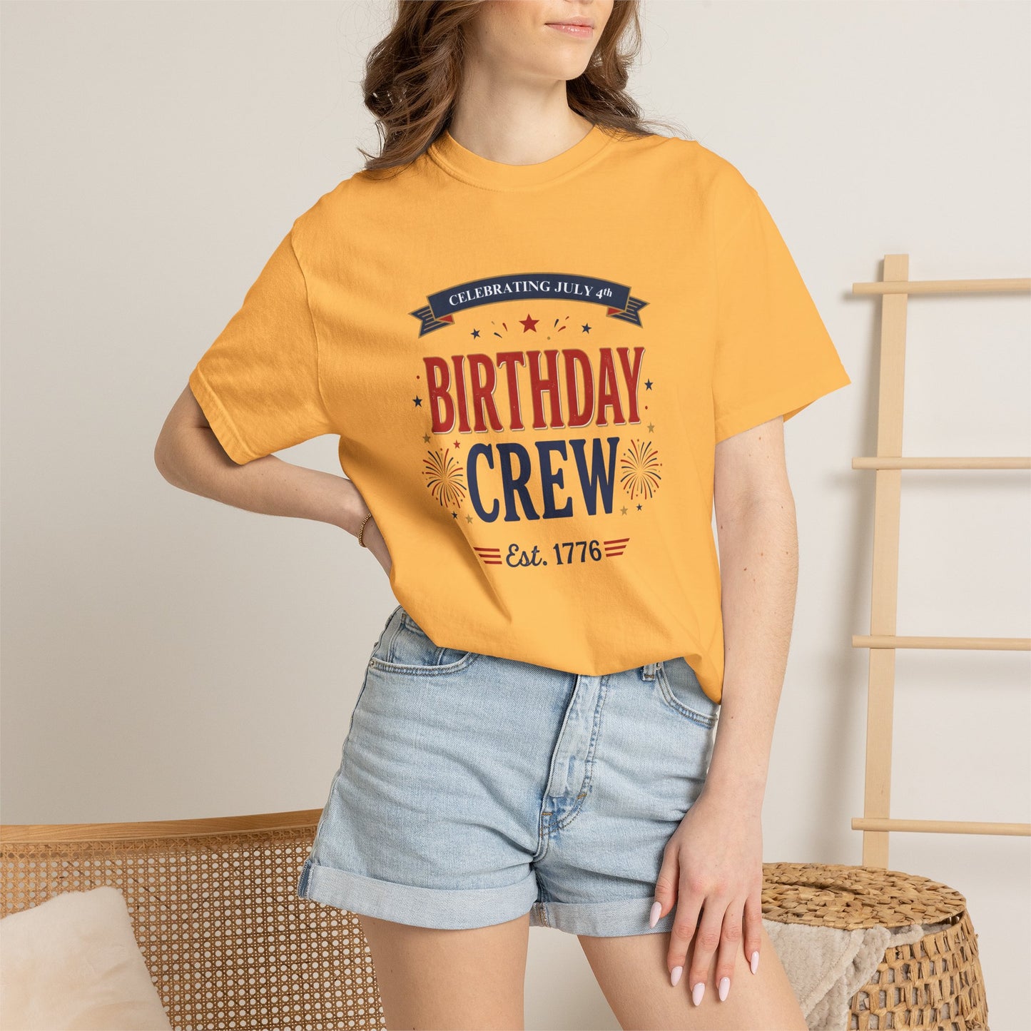 Birthday Crew T-Shirt — Patriotic Celebration Tee, 4th of July Shirt, Independence Day Gift