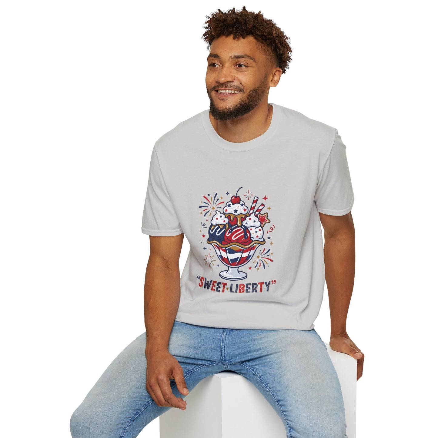 Sweet Liberty Ice Cream T-Shirt — Patriotic 4th of July Sundae Tee
