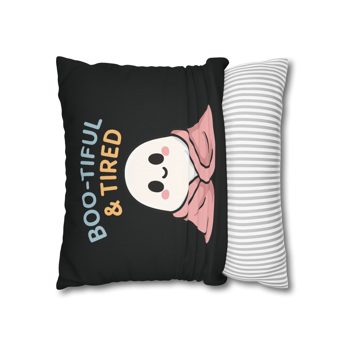 Boo-tiful & Tired Ghost Pillowcase, Halloween Home Decor